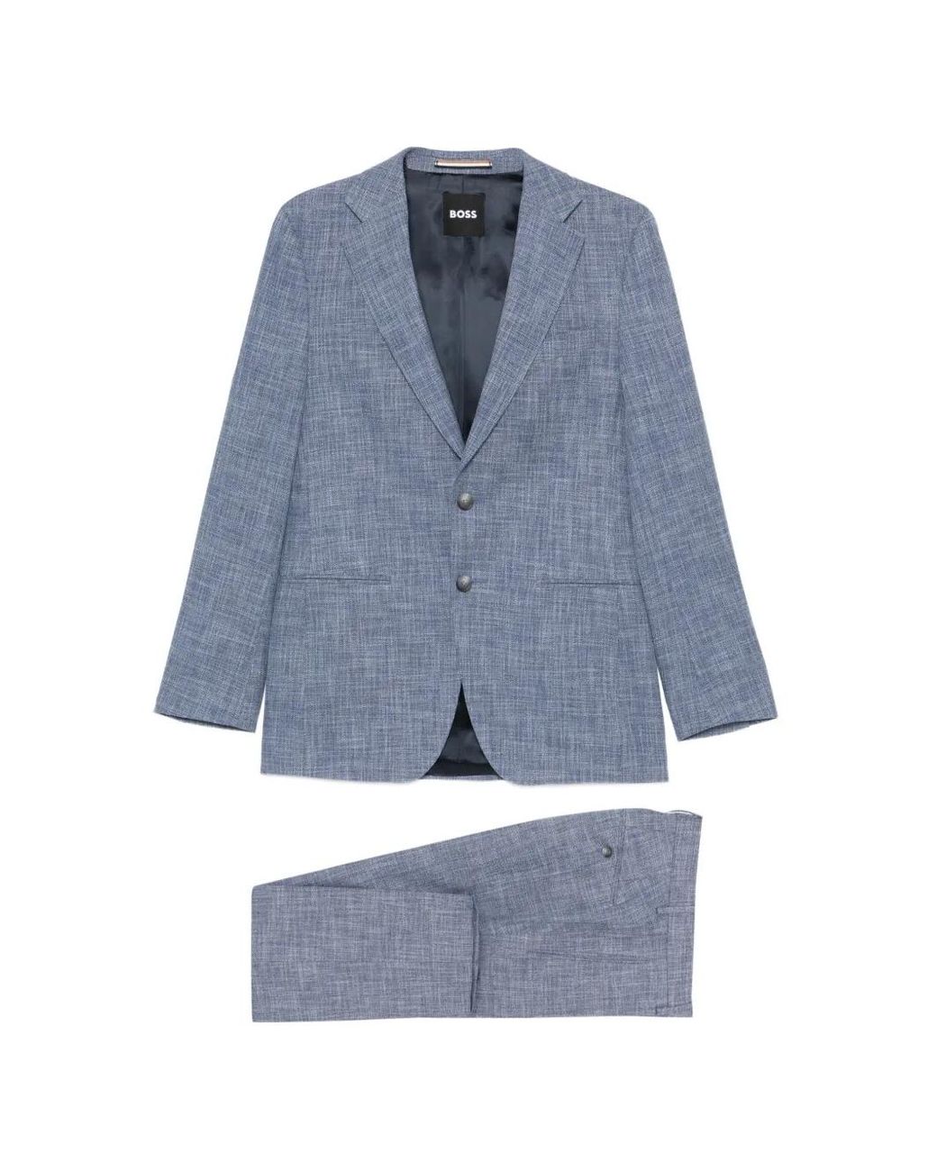 Boss Blue Two-Piece Slim-Fit Suit for men