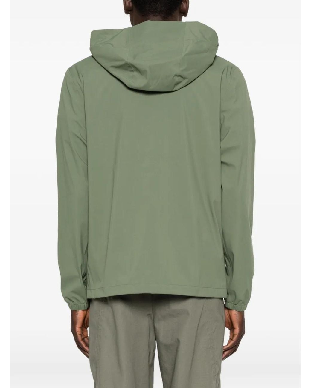 Rains Green Suva Hooded Hardshell Jacket