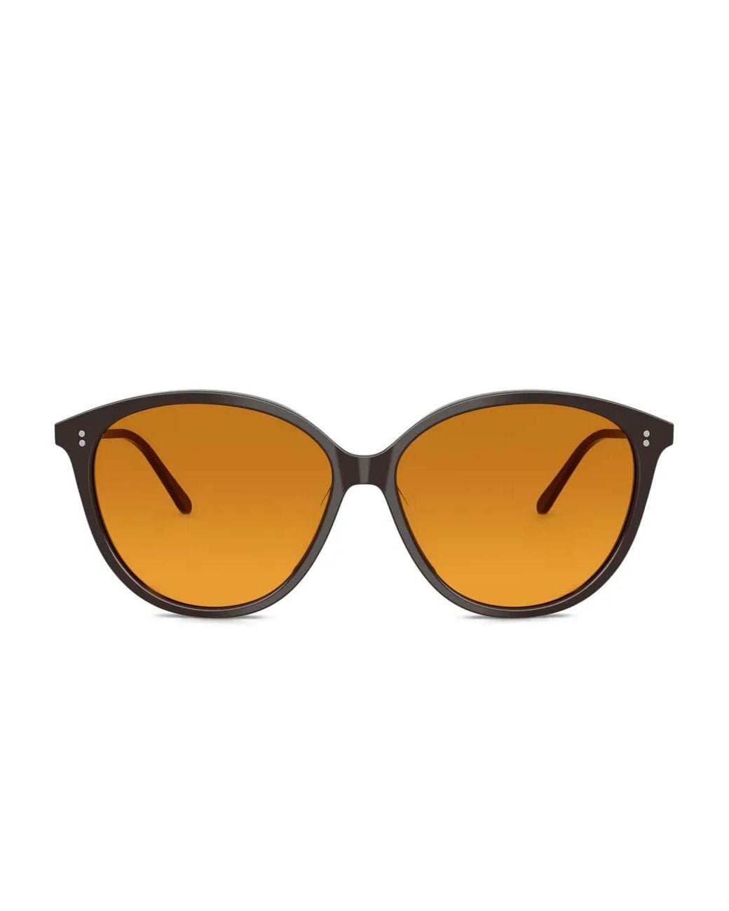 Oliver Peoples Brown Round-Frame Sunglasses