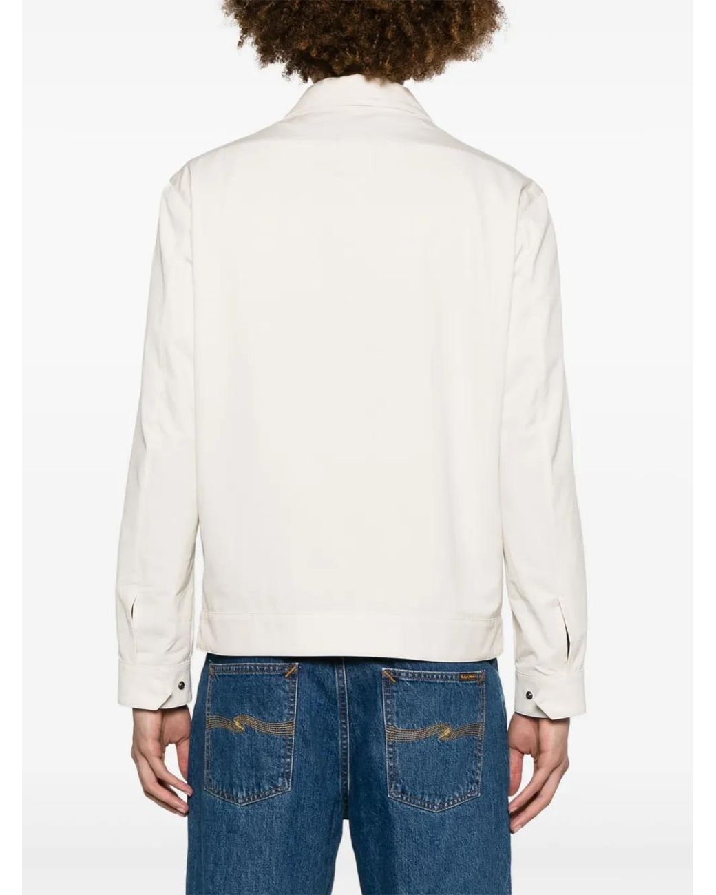 Fay Natural Gancini-Buckle Cotton Truck Jacket for men