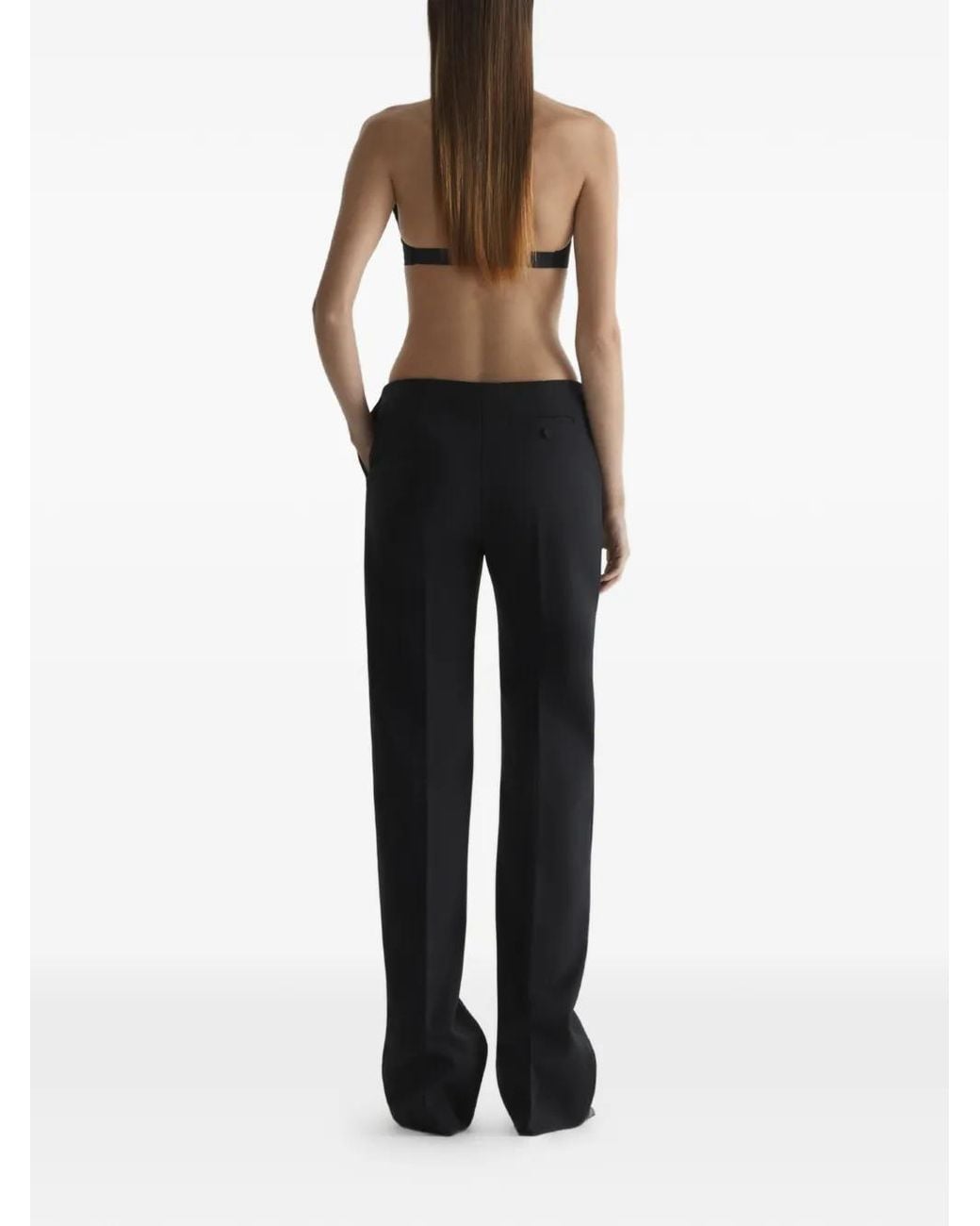 Mugler Black Tailored Crop Top