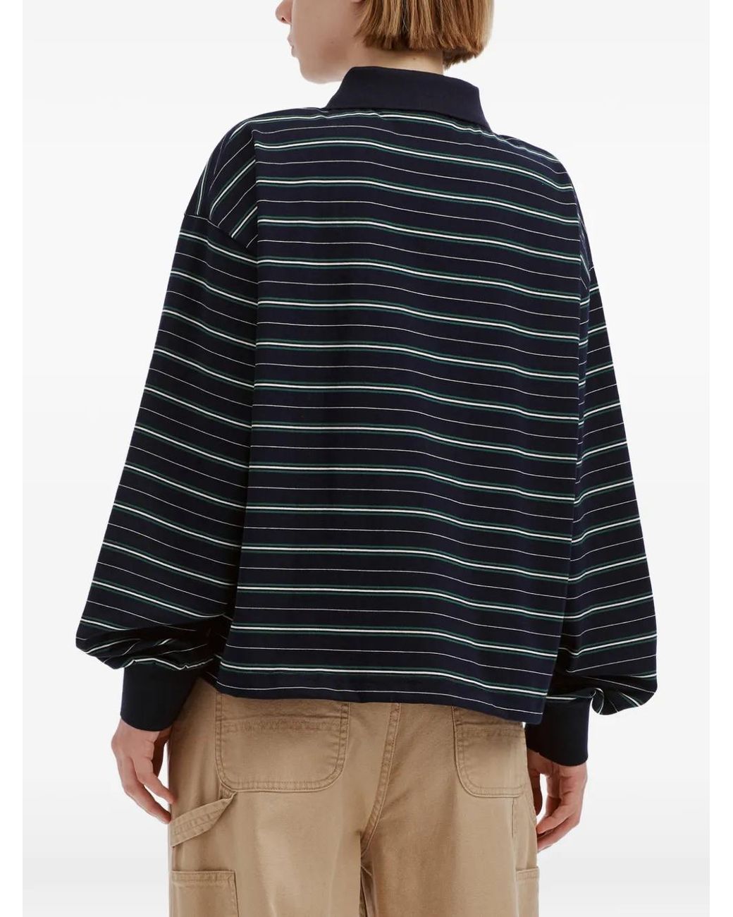 Chocoolate Blue Striped Polo Top