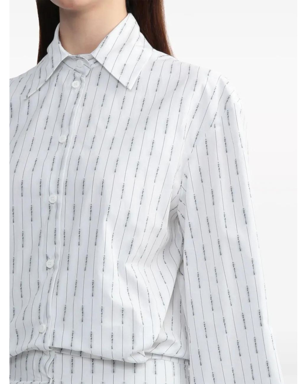 The Attico White Logo Mini Dress
