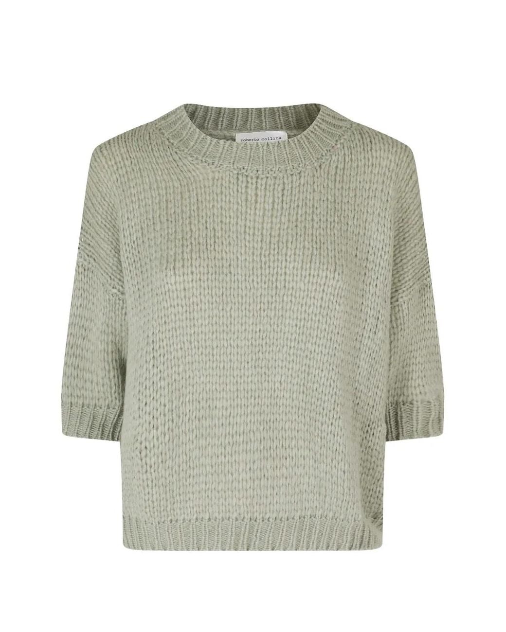 Roberto Collina Green Pull Maglia Girocollo À Manches Courtes