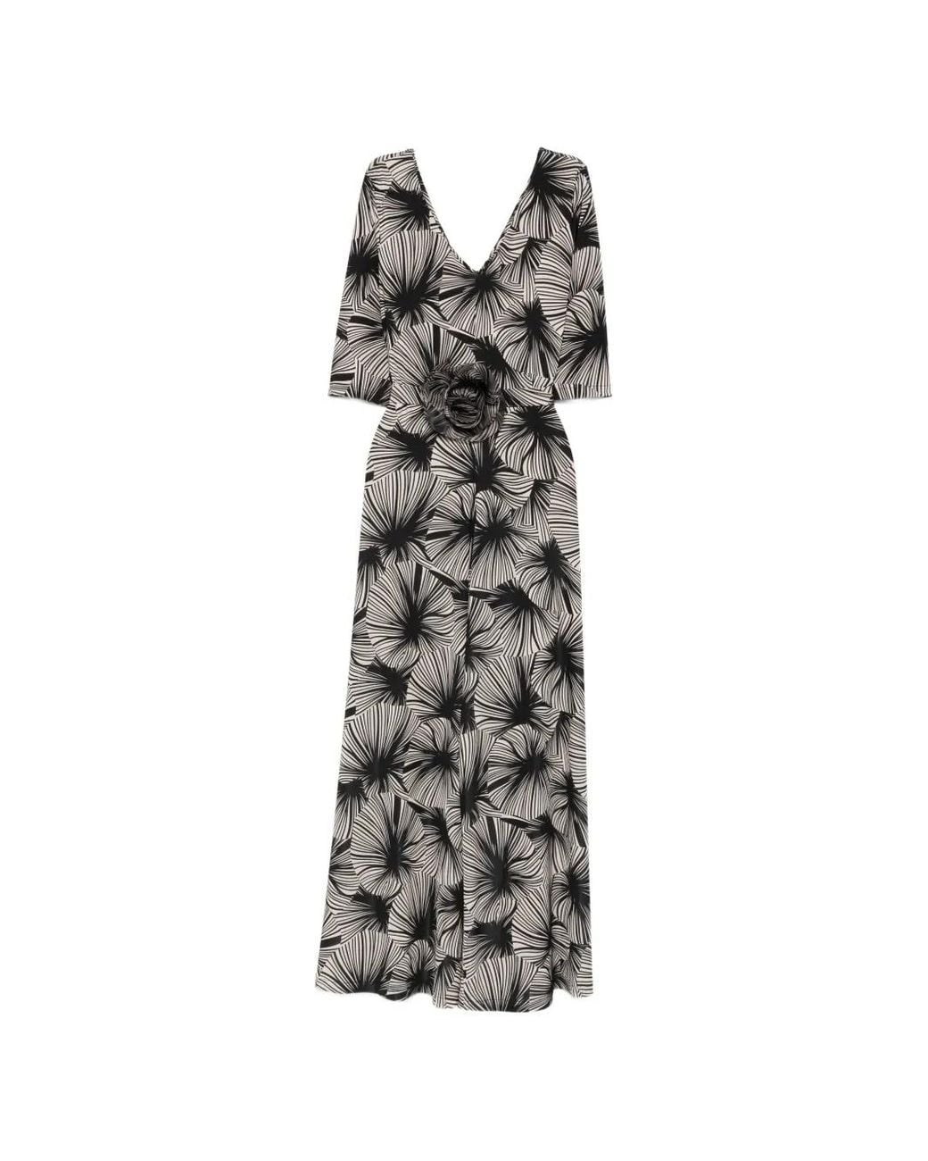 LE_RJTANGE® White Patterned Floral-Appliqué Jumpsuit