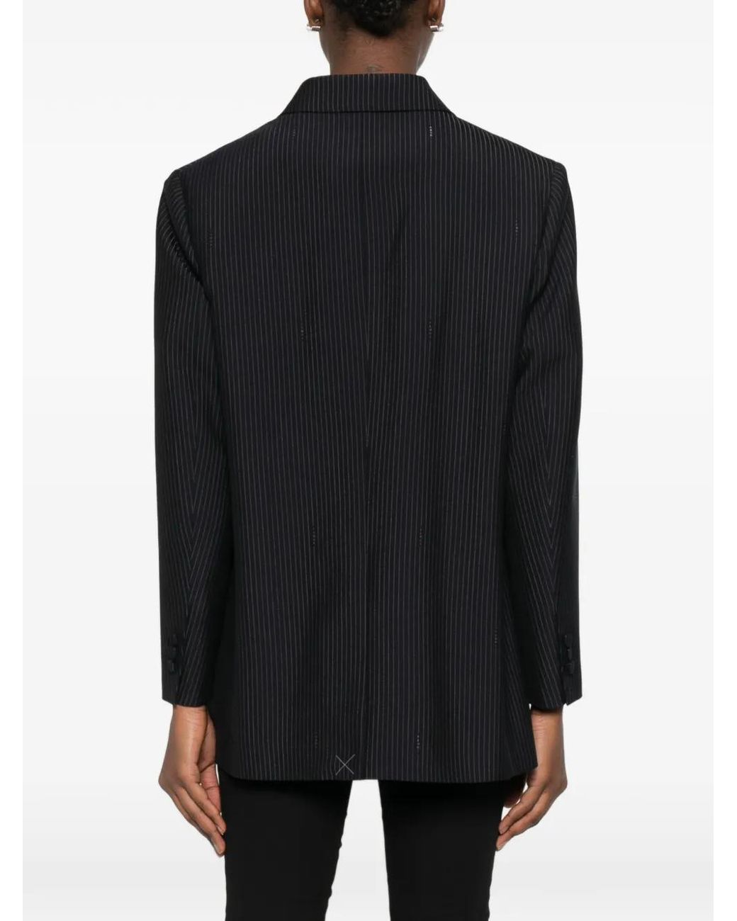 Fendi Blazer Met Krijtstreep En Dubbele Rij Knopen in het Black