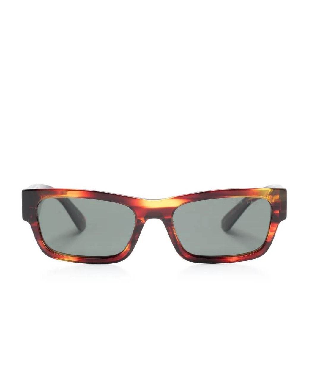 Prada Gray Rectangle-Frame Sunglasses for men