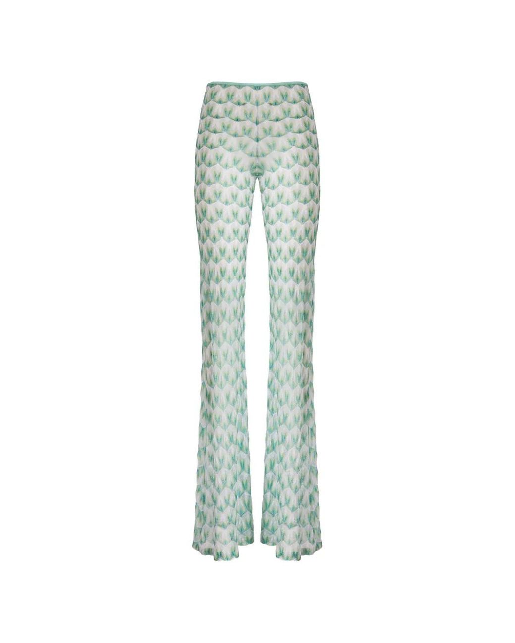 Missoni Green Pantalon De Plage À Imprimé Abstrait