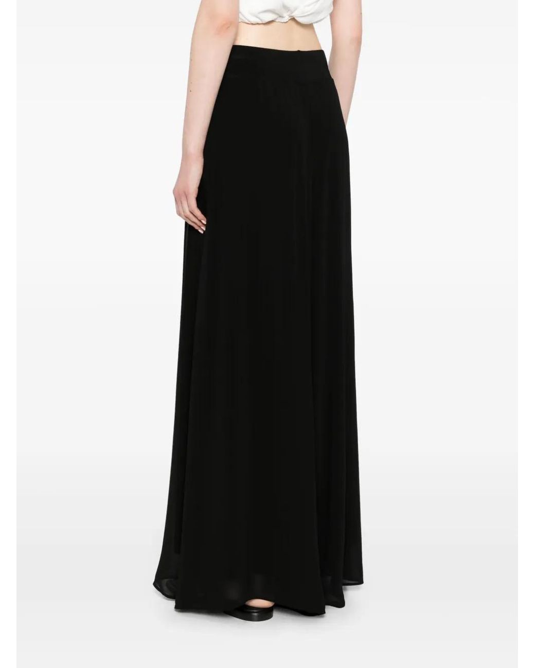 Transit Black Elasticated Wide-Leg Pants