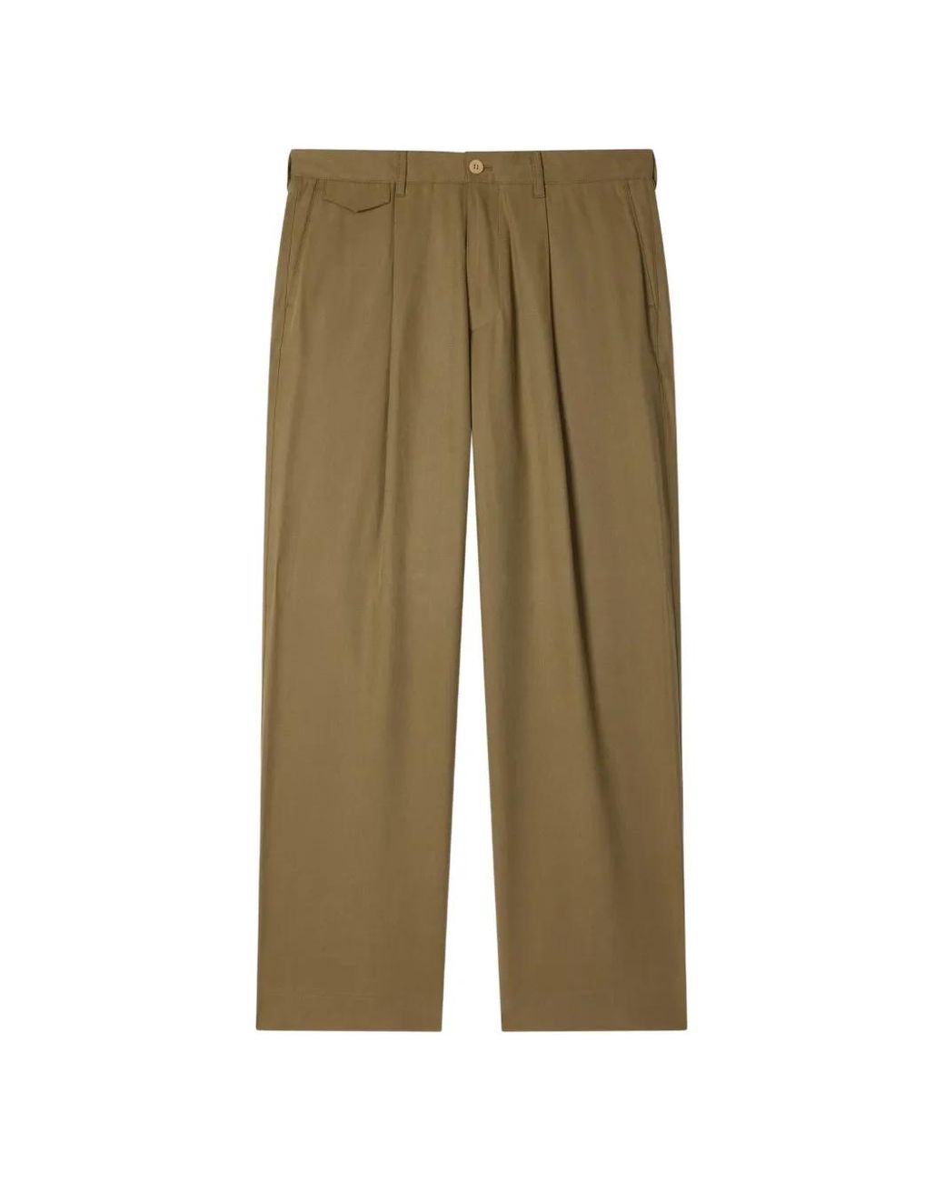 Paul Smith Natural Relaxed-Fit Pleated Lyocell Trousers for men