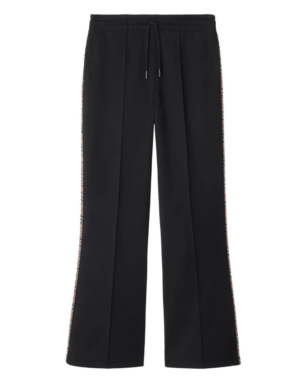 Burberry Black Checked-Trim Track Pants