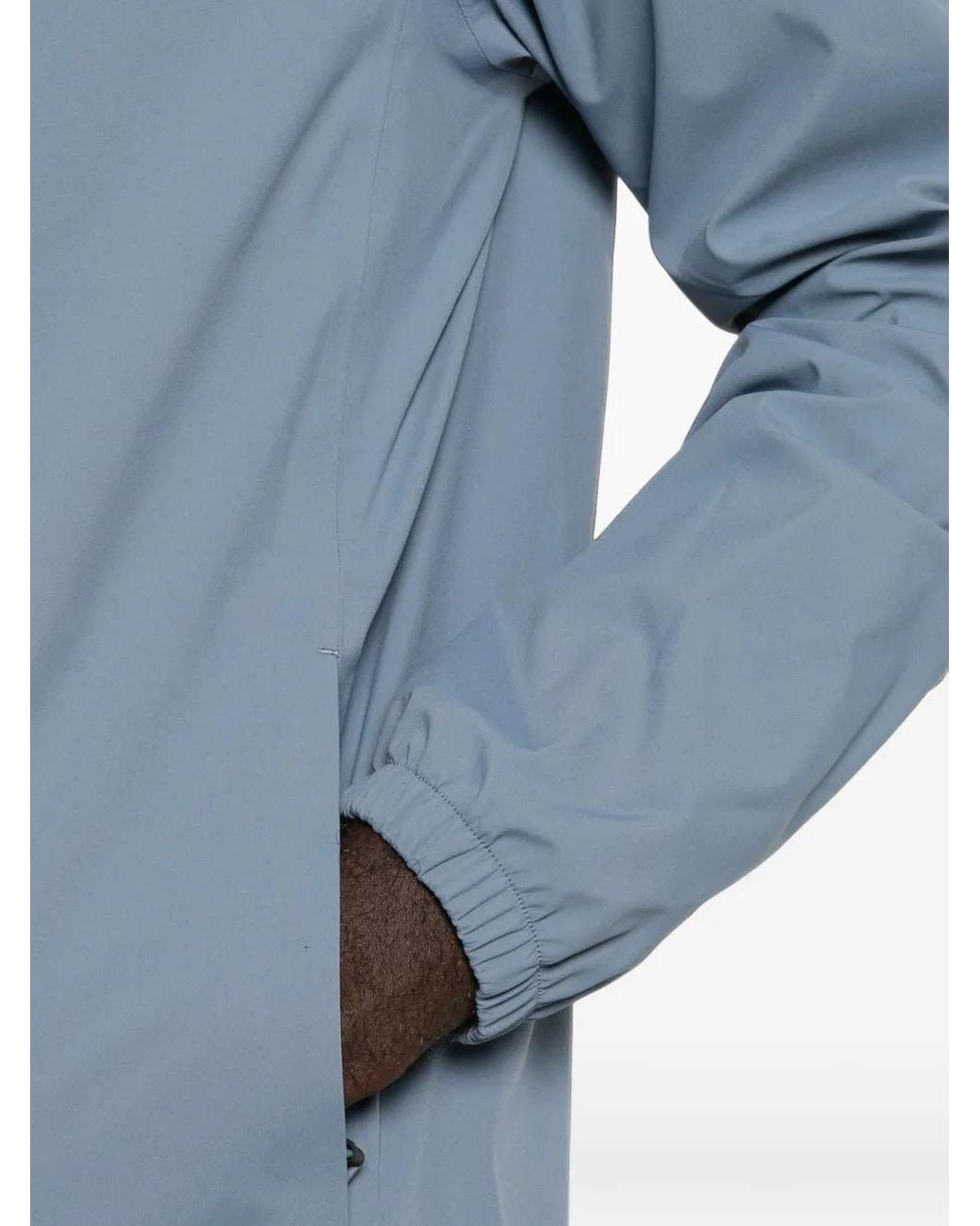 Rains Blue Veste Suva Hardshell À Fermeture Zippée
