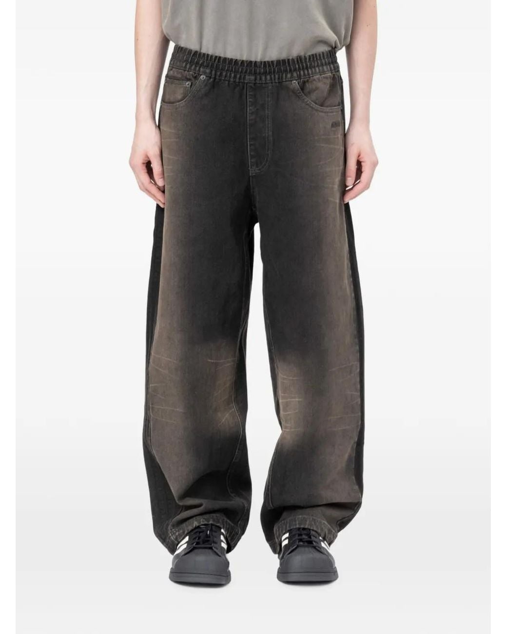 Adidas Black X Avavav Wide-Leg Jeans for men