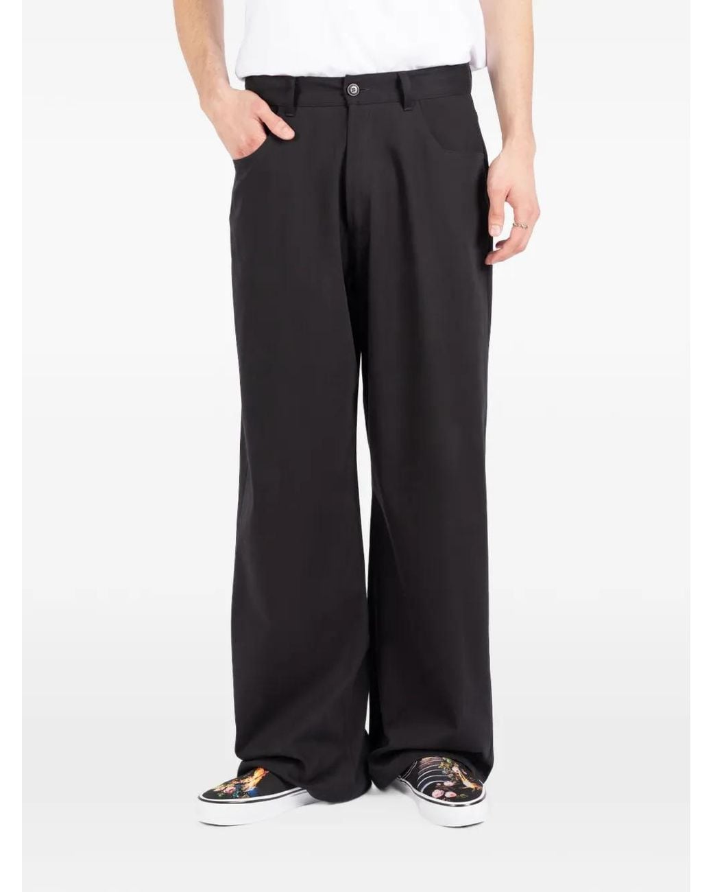Societe Anonyme Black Cross Wide-Leg Trousers