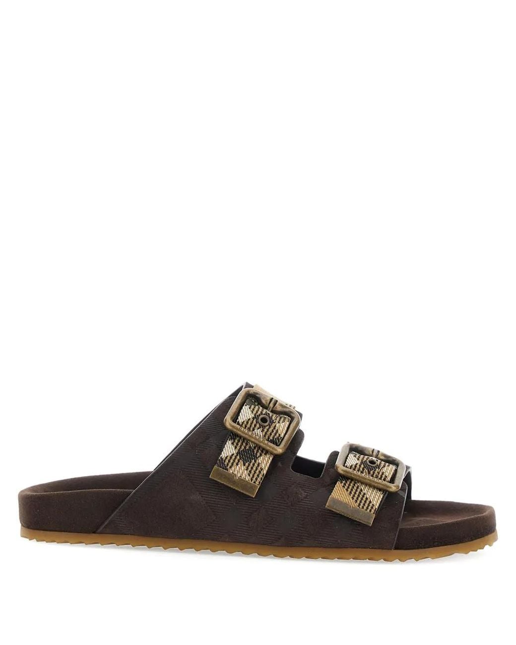 Burberry Brown Sandalen Mit Schnallenriemen
