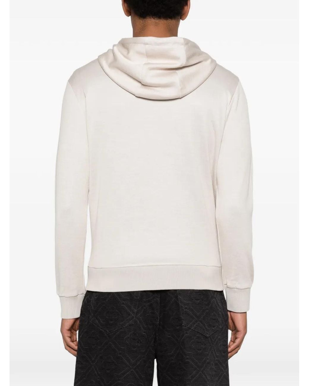 Eleventy White Zip-Up Hoodie for men