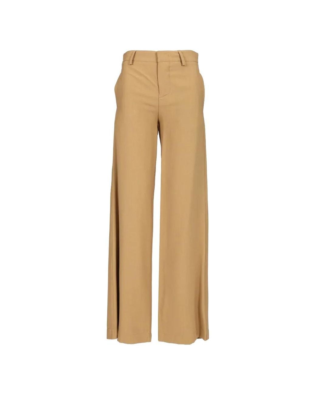 Al Duca D'aosta Natural Twill Wide-Leg Tailored Trousers