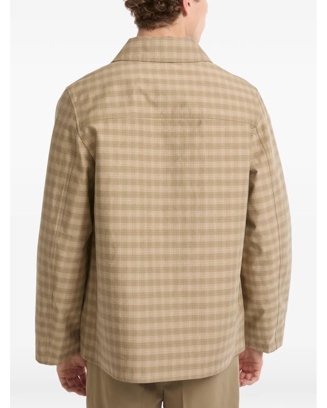 Yves Salomon Natural Checked Overshirt for men