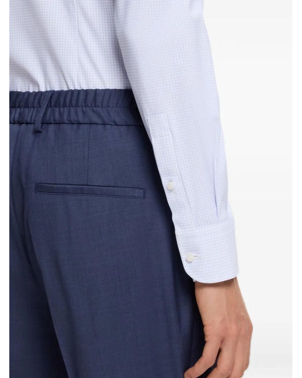 Boss White Printed Slim-Fit Shirt for men