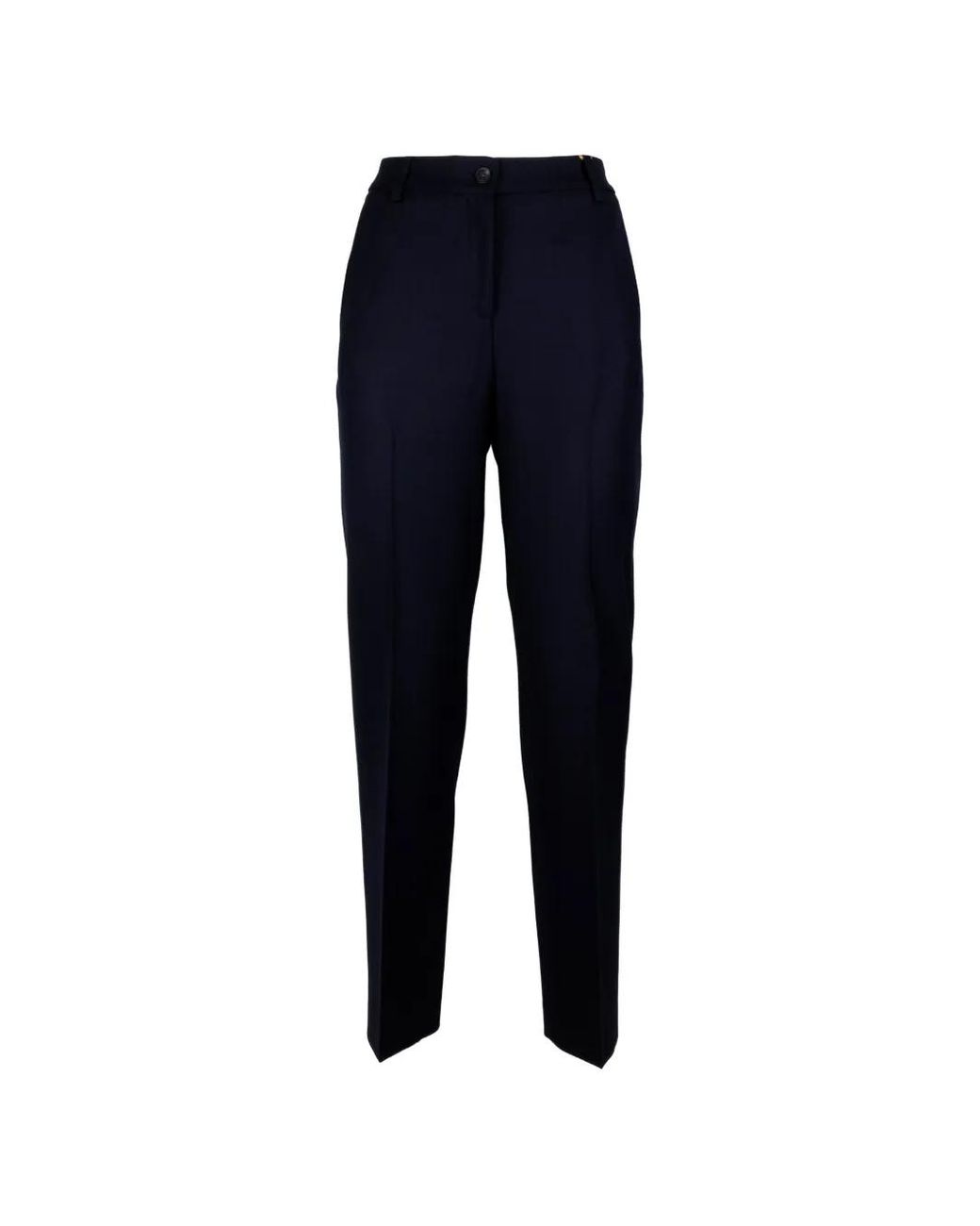 Via Masini 80 Blue Pantalon De Costume À Plis Marqués