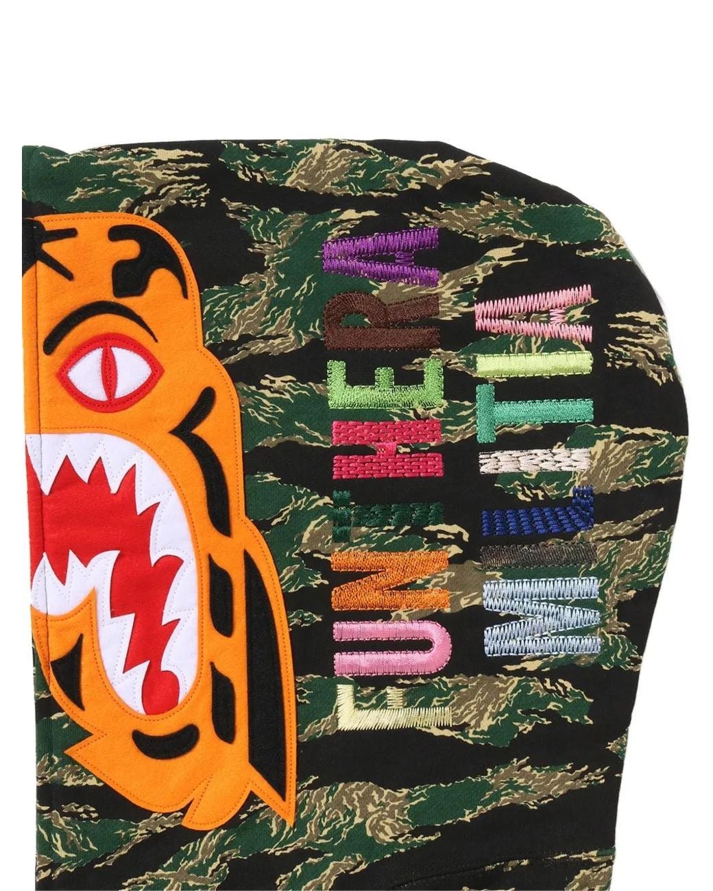 A Bathing Ape Green Tiger Camo Full-Zip Hoodie for men