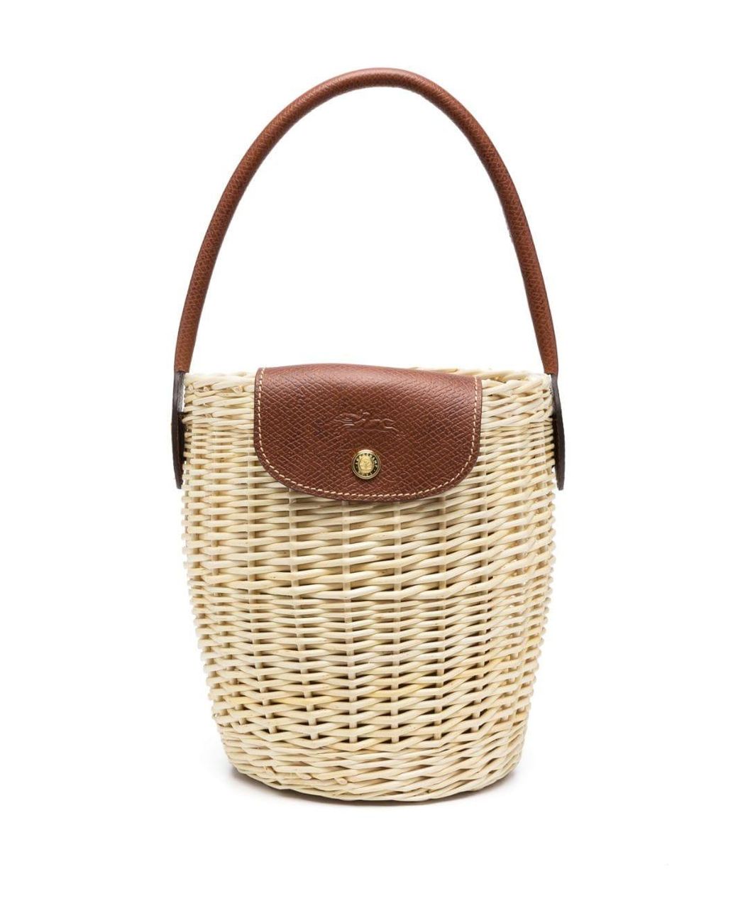 Longchamp Épure Bucket Bag in White | Lyst UK