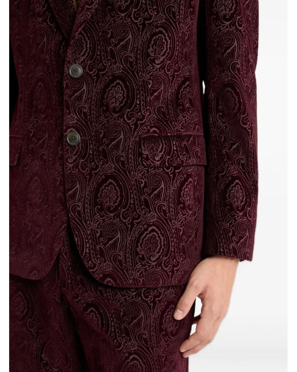 Etro Purple Single-Breasted Jacket for men