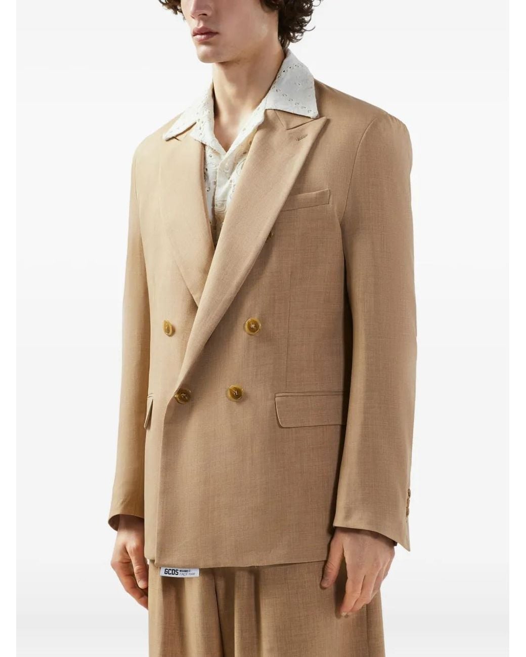 Gcds Natural Mélange-Effect Blazer for men
