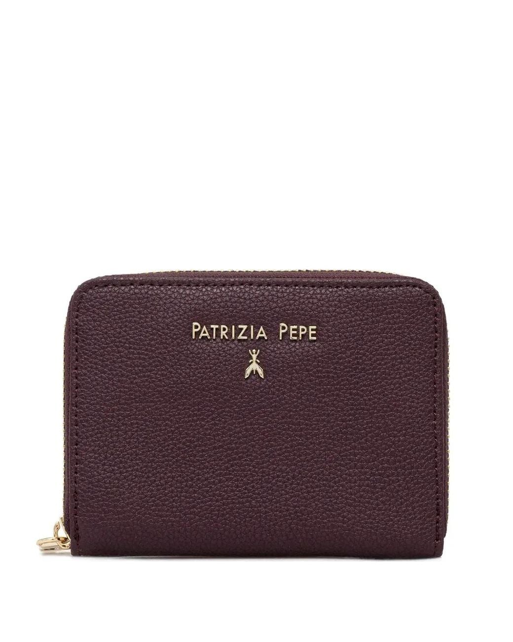 Patrizia Pepe Purple Logo-Lettering Zipped Wallet