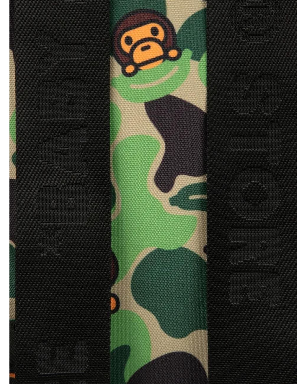 *BABY MILO® STORE BY *A BATHING APE® Green Small Baby Milo Camouflage-Print Backpack