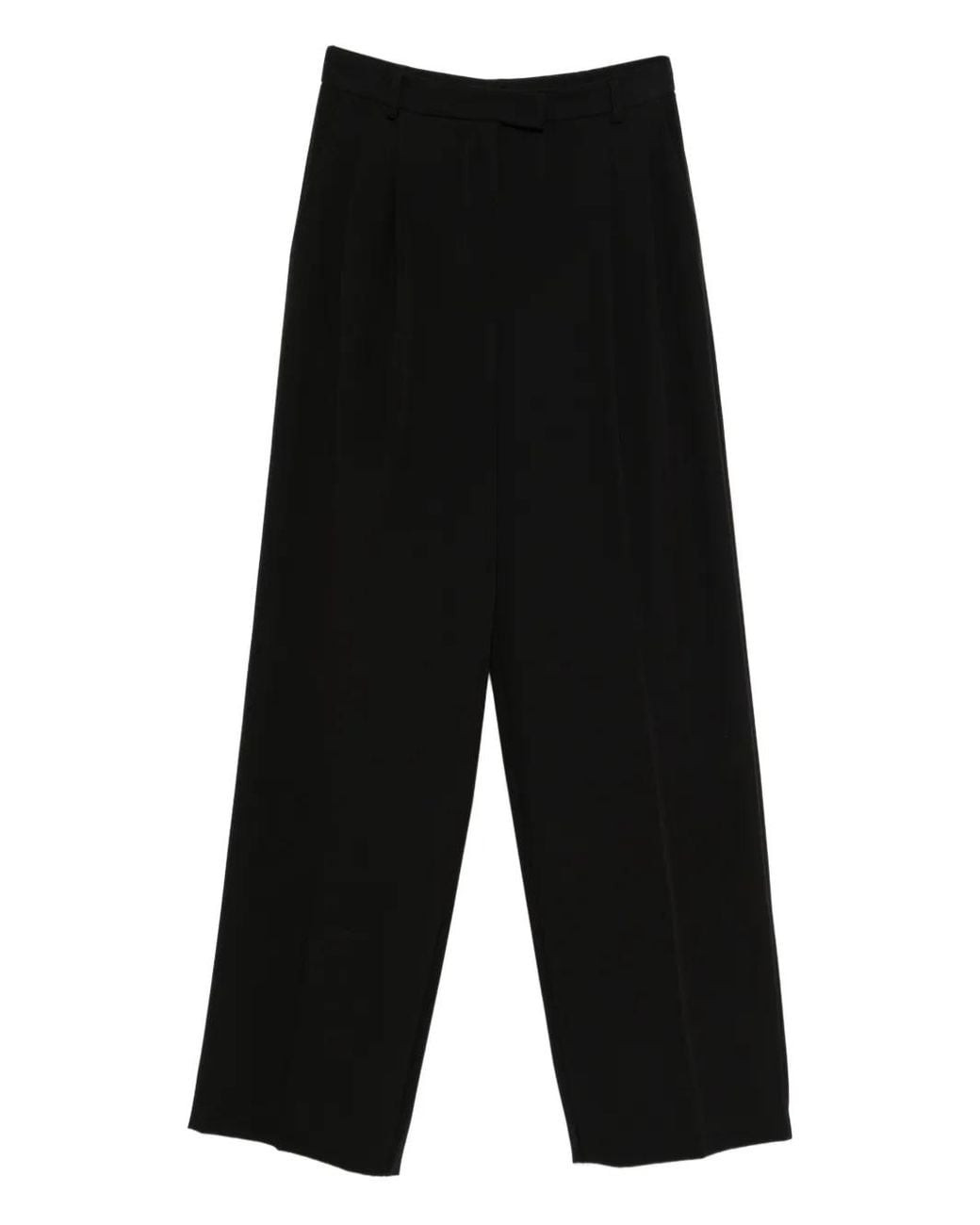 Patrizia Pepe Black High-Waisted Straight-Leg Trousers
