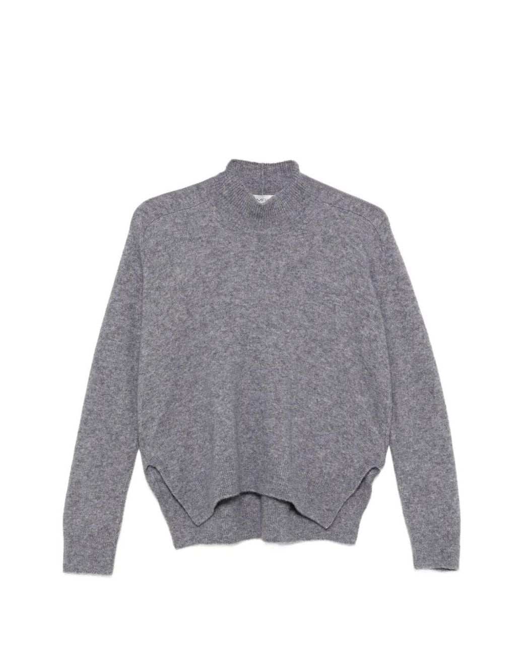 Mrz Gray High-Neck Side-Slit Sweater