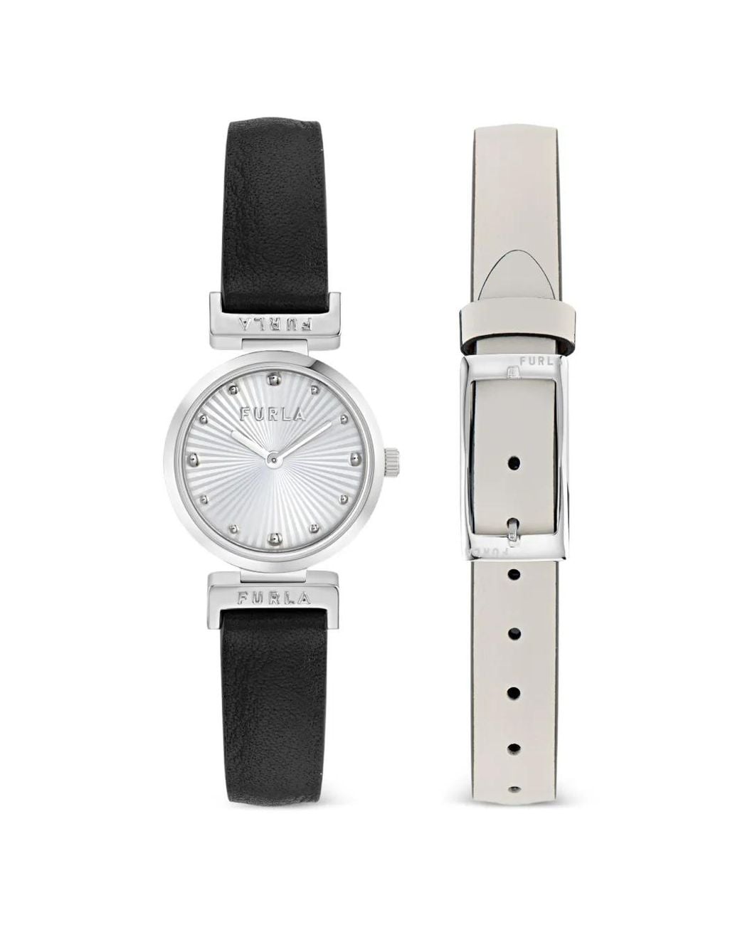 Furla White Textured Dial 32Mm Watch