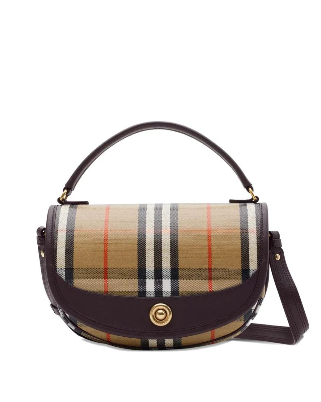 Burberry Metallic Highlands Cotton Linen Blend Crossbody Bags