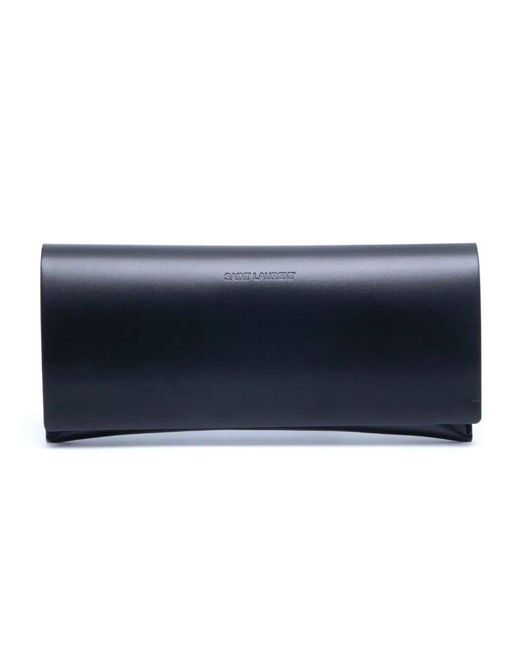 Saint Laurent Gray Logo-Engraved-Arm Cat-Eye Sunglasses