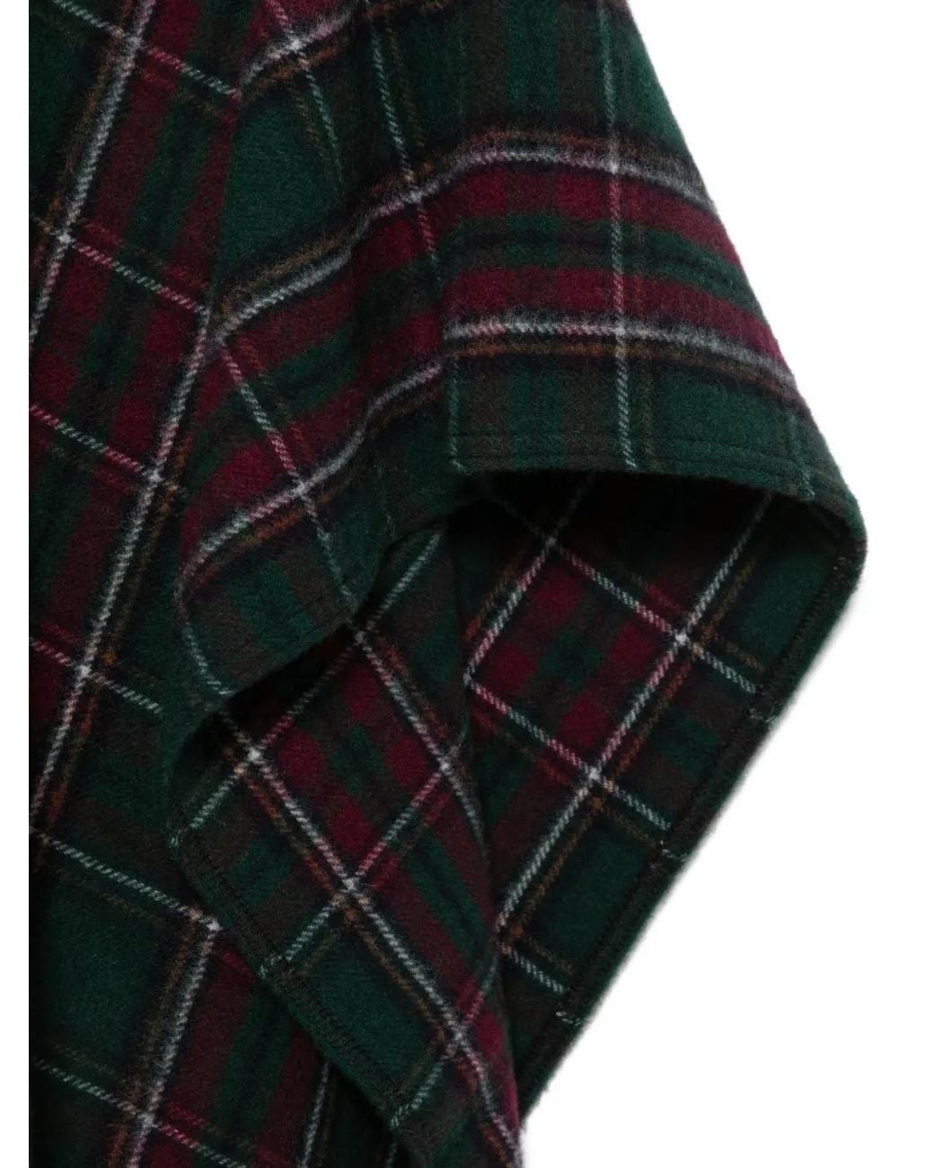 N°21 Black Check-Pattern Poncho