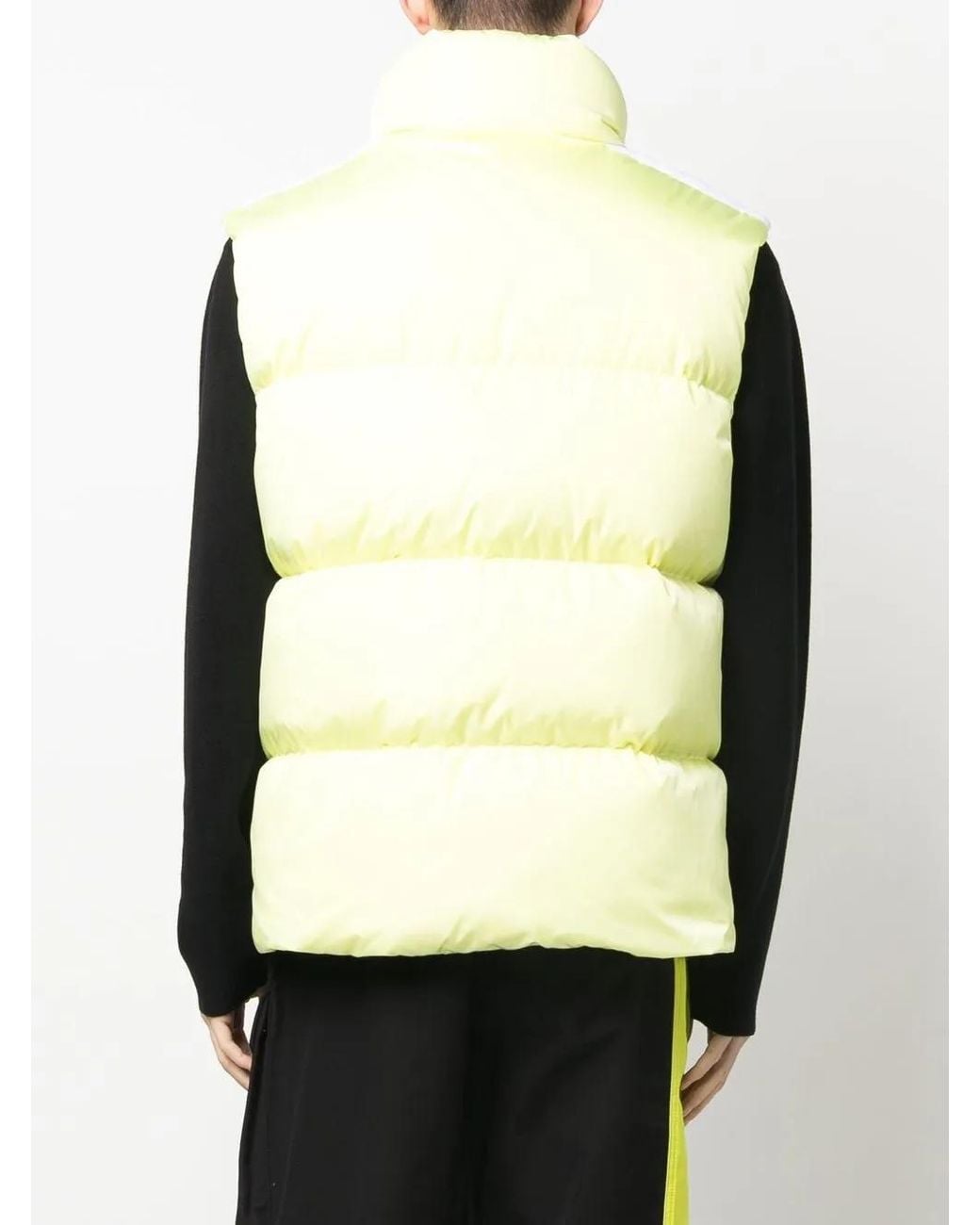 Palm Angels Yellow Zip-Fastening Padded Jacket for men