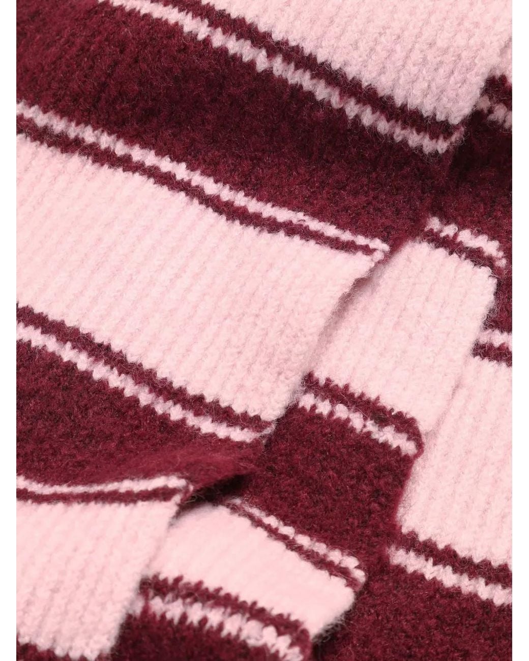 Juicy Couture White Stripe-Knit Scarf