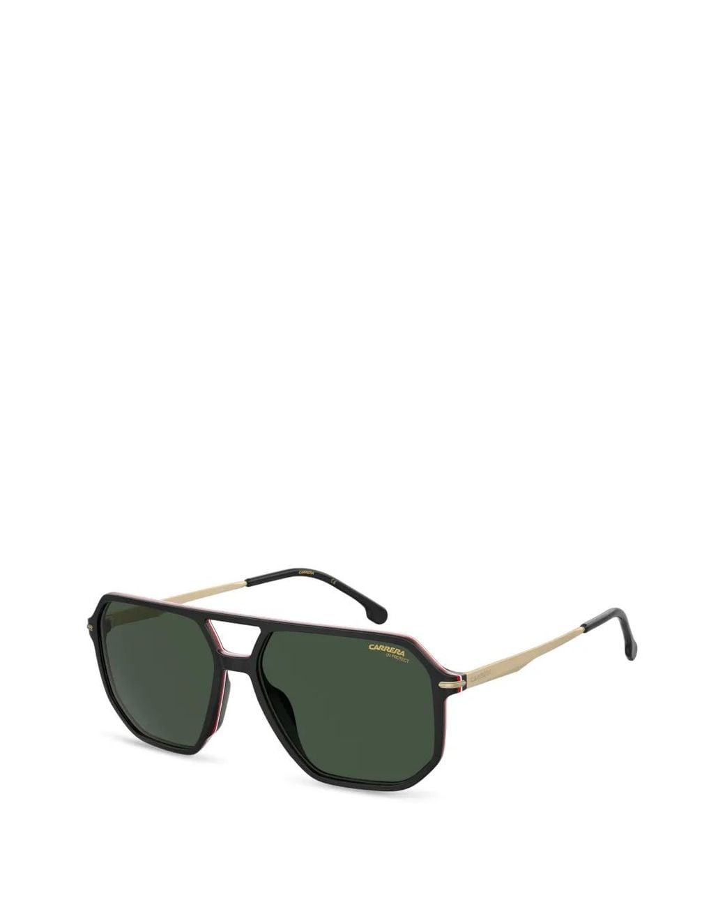 Carrera Green Geometric-Frame Double-Bridge Sunglasses for men