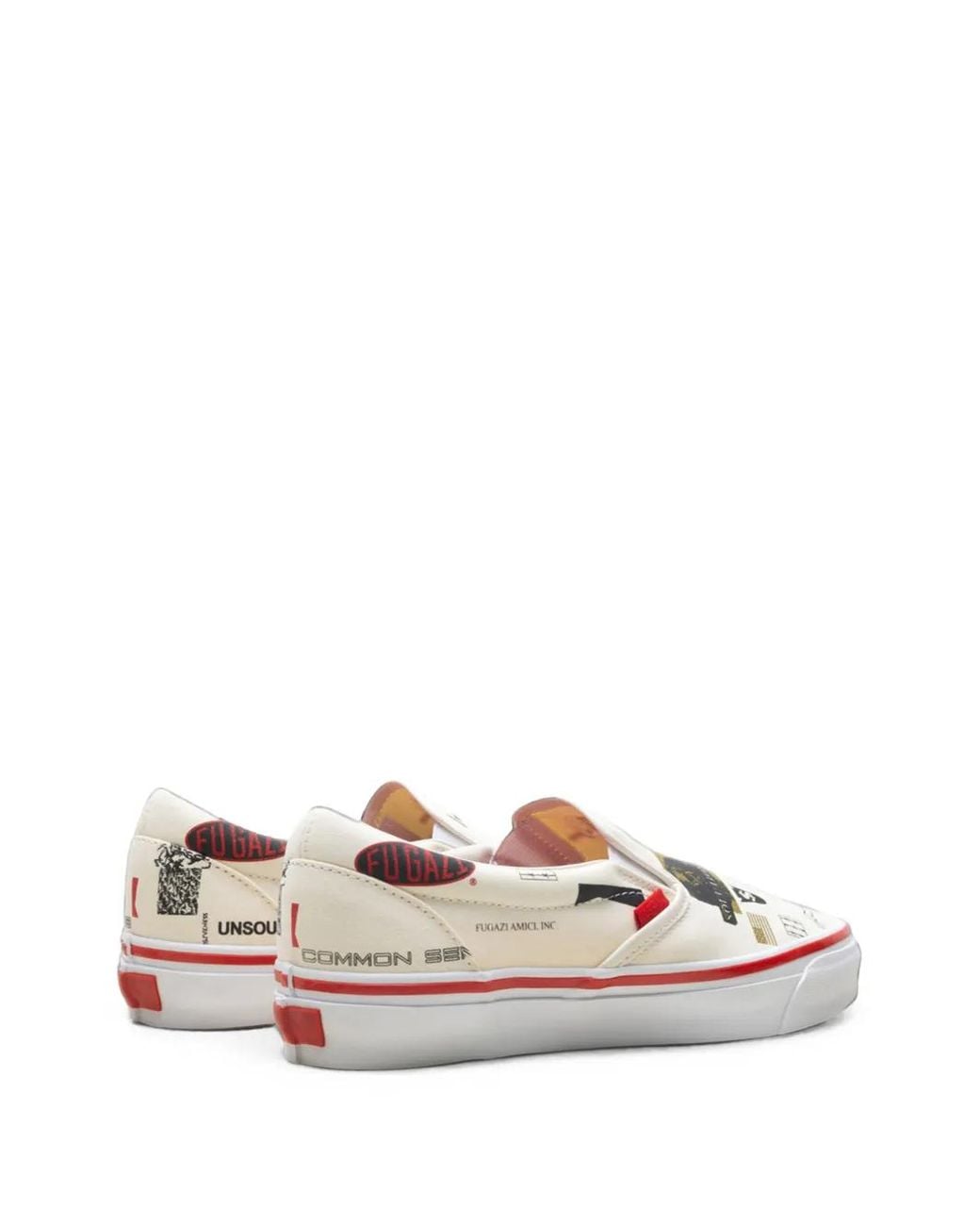 Vans White Graphic-Print Lx Classic Slip-On 98 Sneakers for men
