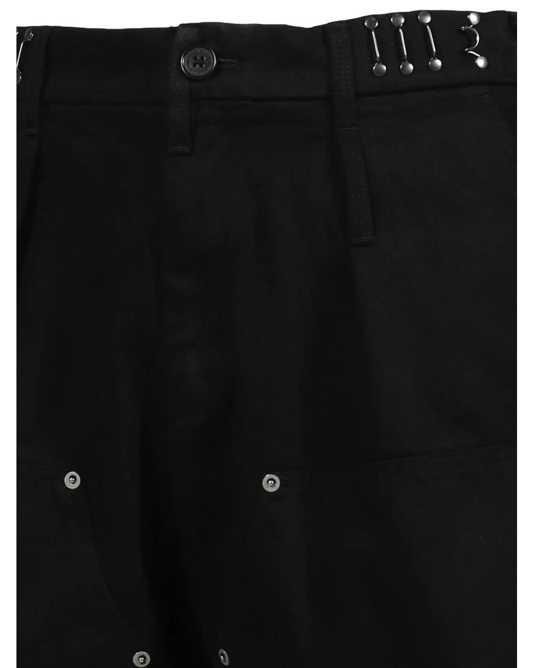 DAIRIKU Black Double-Knee Chino Shorts for men