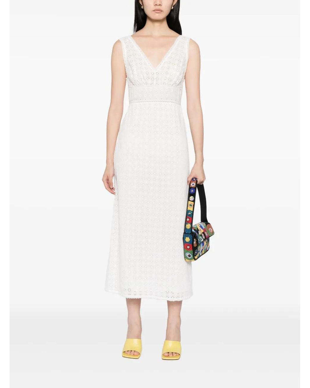 Rixo White Jocelyn Dress