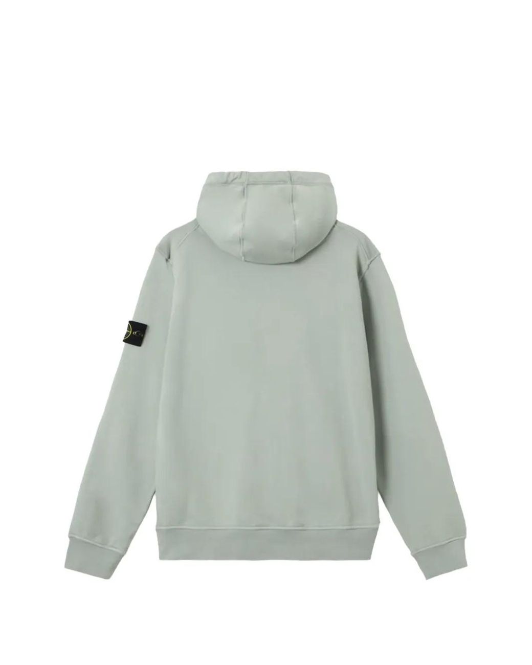 Stone Island Gray Logo-Patch Zip-Up Hoodie for men
