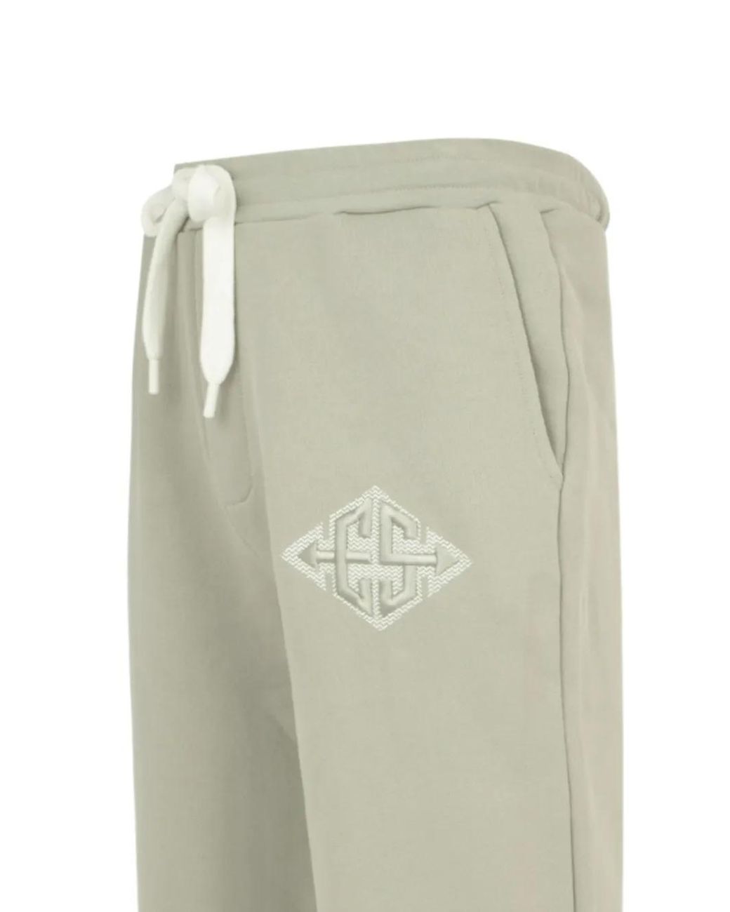 Exit Society Gray Fractured X Logo-Print Drawstring Track Pants for men