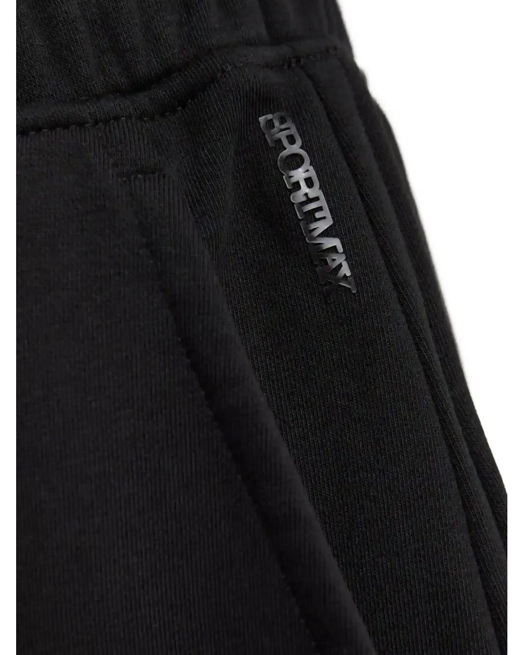 Sportmax Black Drawstring-Waist Track Pants
