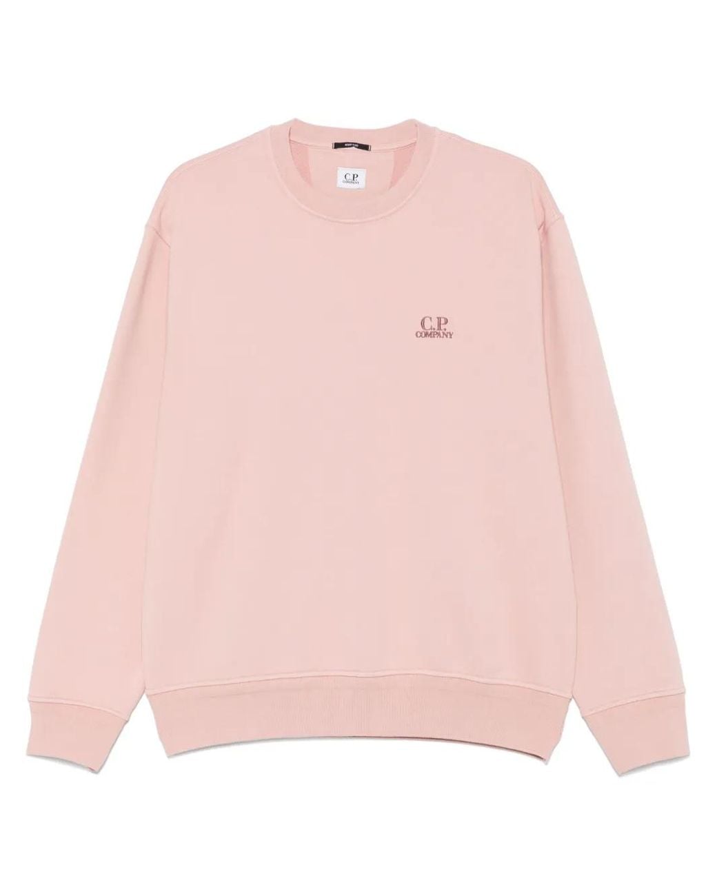 C P Company Pink C.P.Company Logo Embroidered Sweatshirt for men