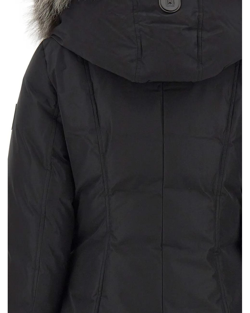 Mackage Black Adali-X Fur-Trim Coat