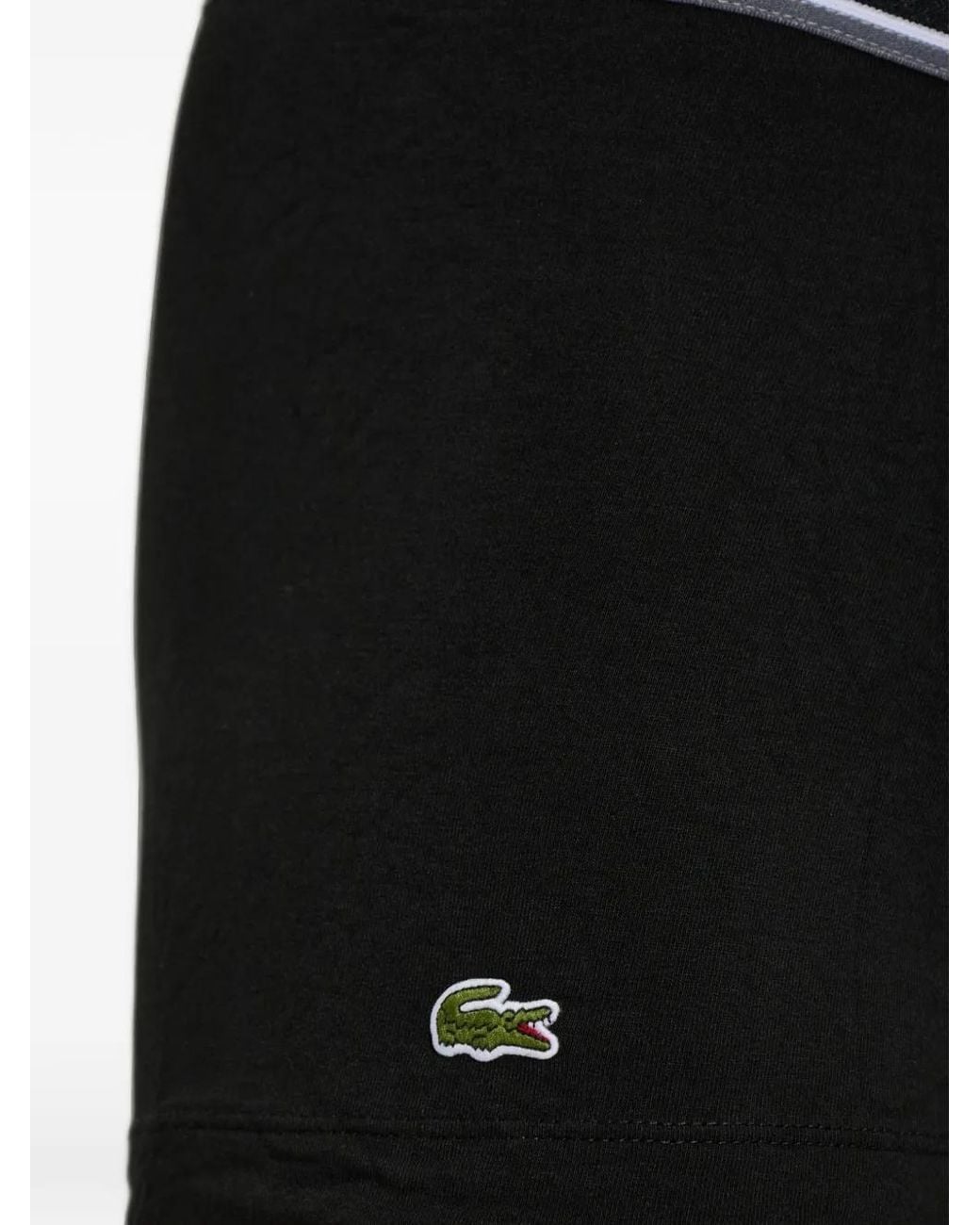 Lacoste Black 3-Pack Of Cotton Boxers for men