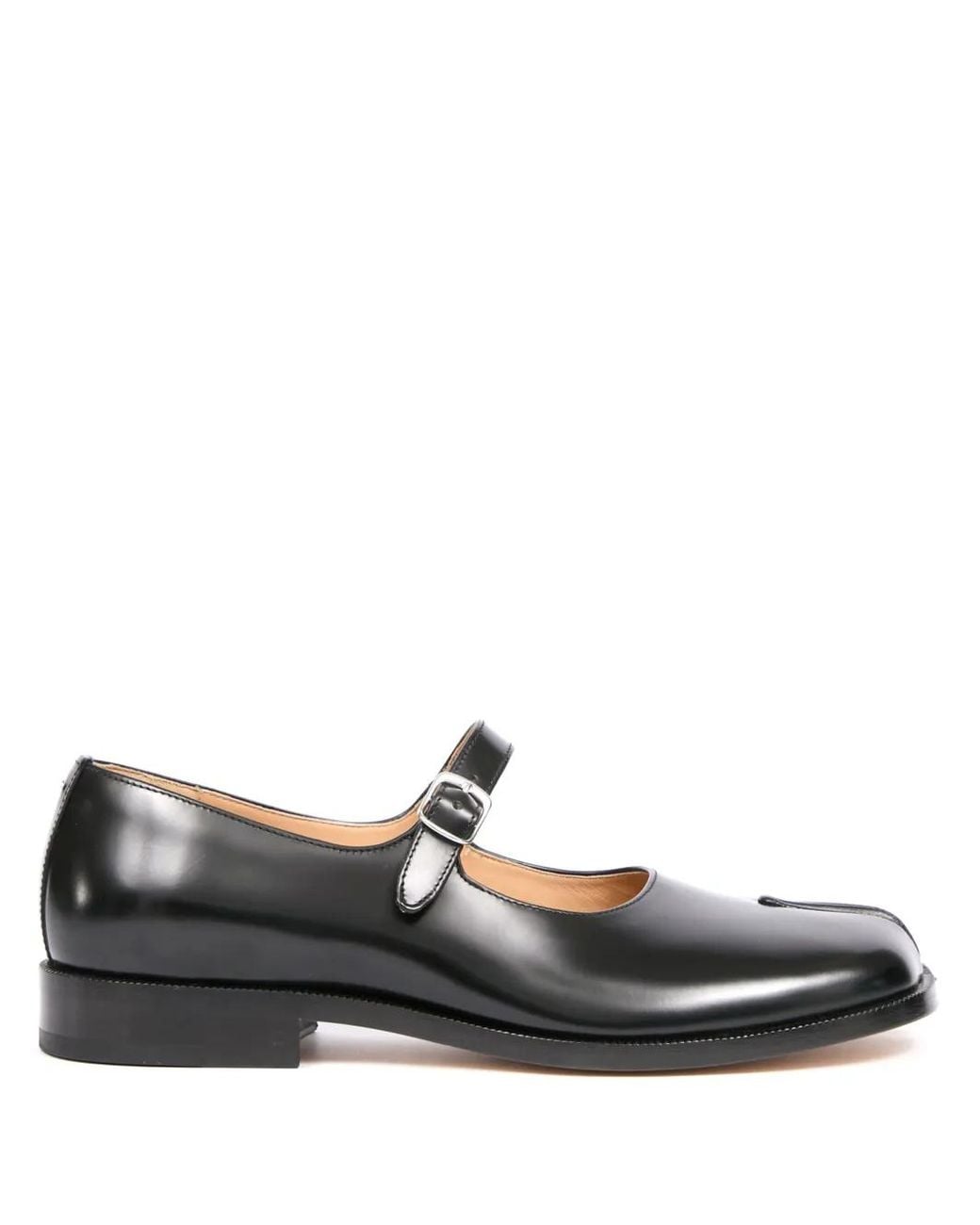 Maison Margiela Black Taby Mary-Jane Leather Loafers for men