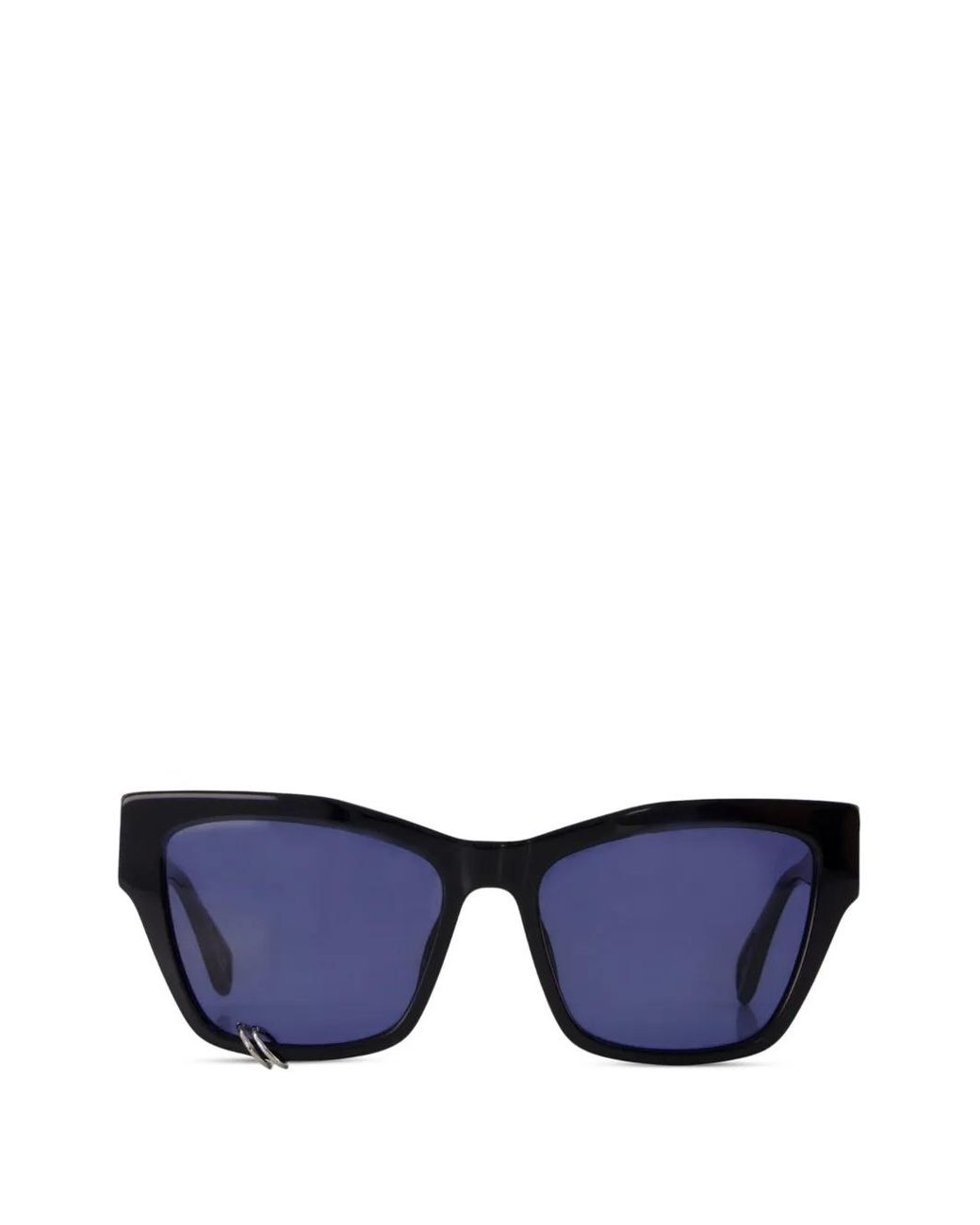 Zadig & Voltaire Blue Stud-Embellished Rectangle-Frame Sunglasses